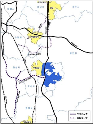 동탄 2지구 신도시 위치도면 